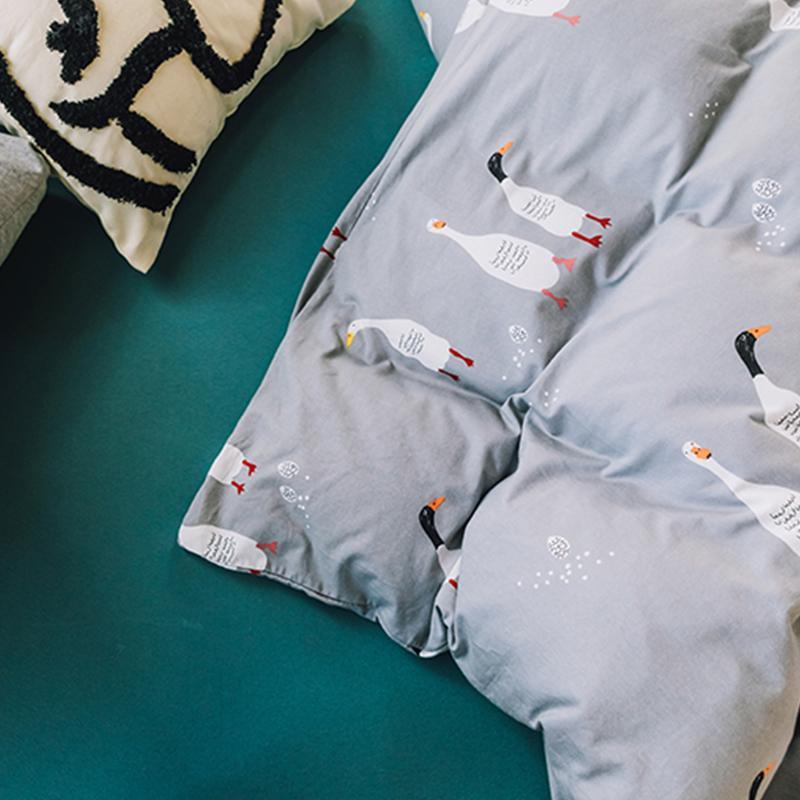 CA514 Cotton Duvet Cover + Bed Sheet + 2 Pillowcases, King, More Patterns Available-Weilai Concept-Pattern 9-Weilai Concept