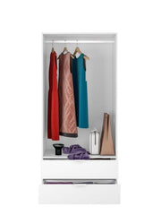 Cairo Artic White Compact 2 Door 2 Drawer Space-Saving Wardrobe LCX222O - 3201