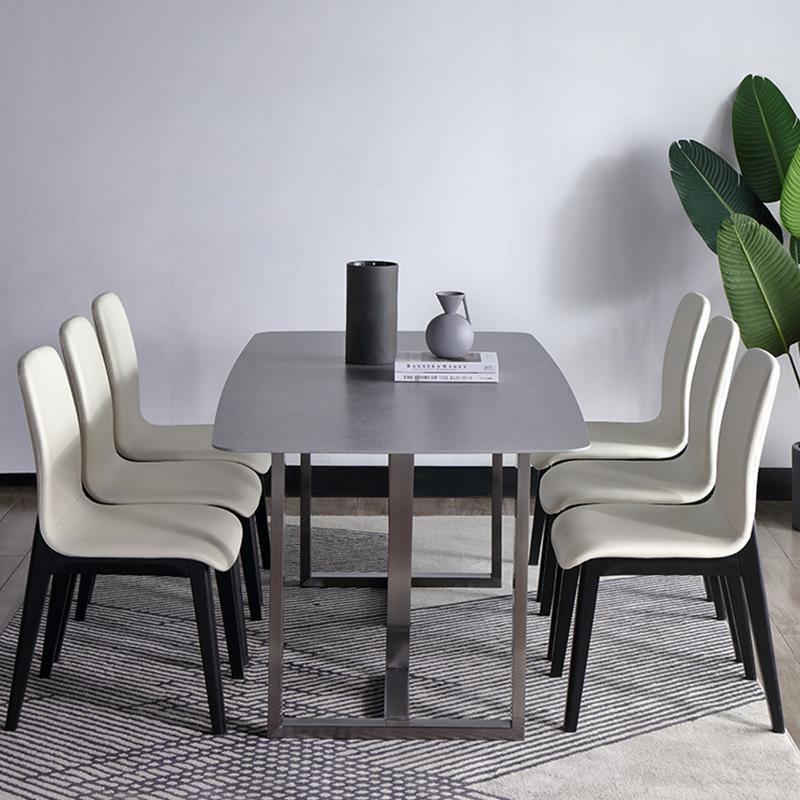 Detail view of Camden Dining Table with small dining table set for 4