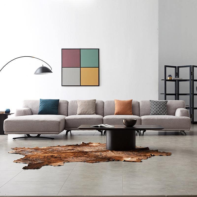 Cannes Four Seater Corner Sofa, side view of corner sofa storage sofa bed