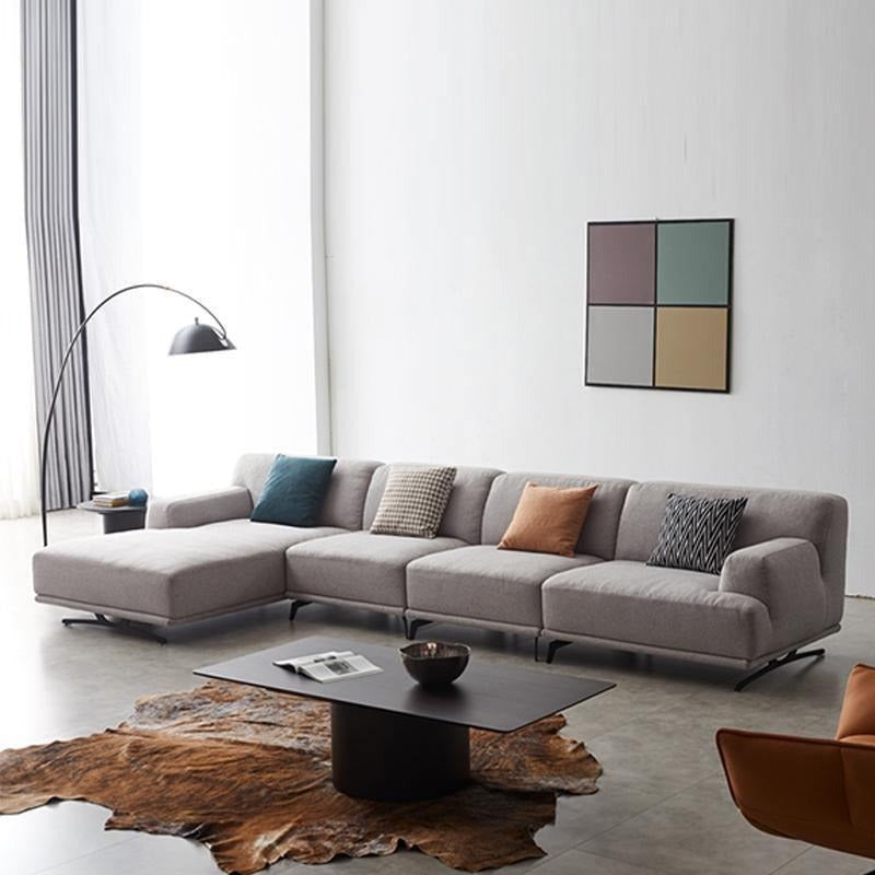 Cannes Four Seater Corner Sofa with crushed velvet corner sofa