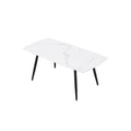 Canopy Dining Table, Sintered Stone, side view of dining room table with corner bench