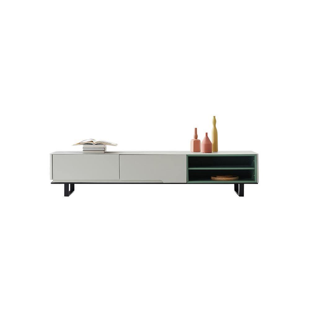 CASA TV Stand, White And Green-Weilai Concept-Weilai Concept