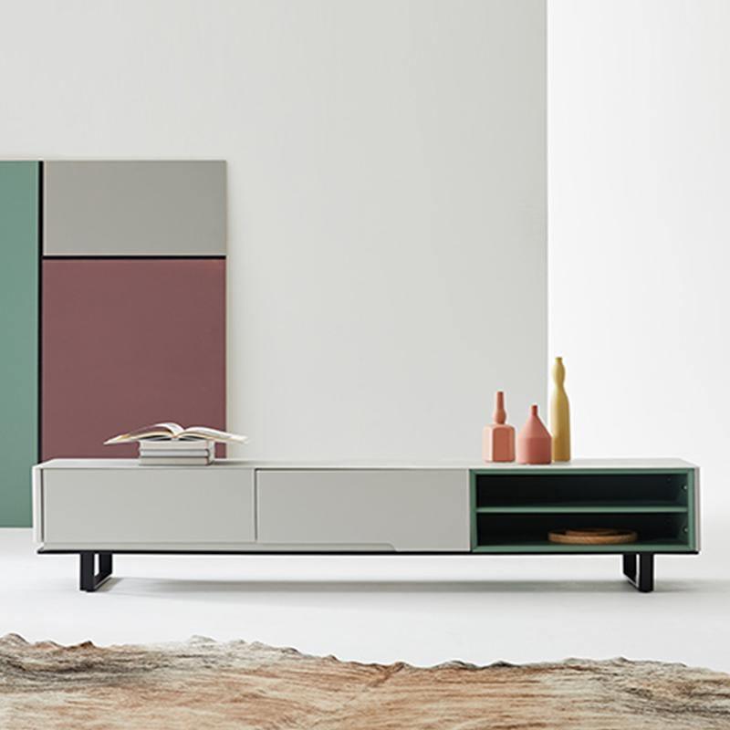 CASA TV Stand, White And Green-Weilai Concept-Weilai Concept
