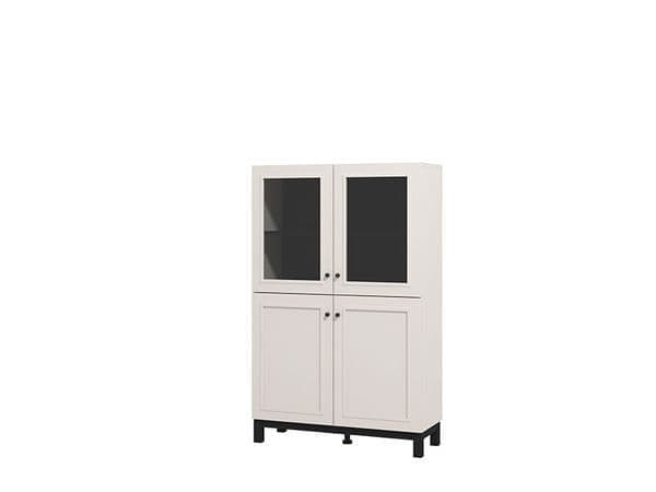 Cassio Cashmere Taupe Panelled Low Showcase Display Cabinet - 11013521