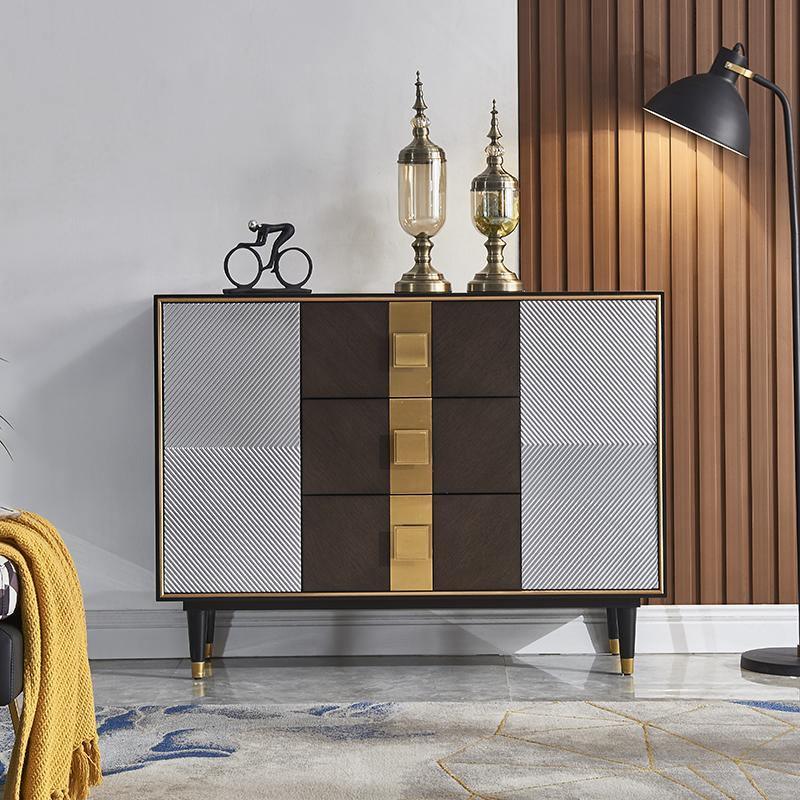 Chapin Sideboard in a lifestyle setting with gold sideboard