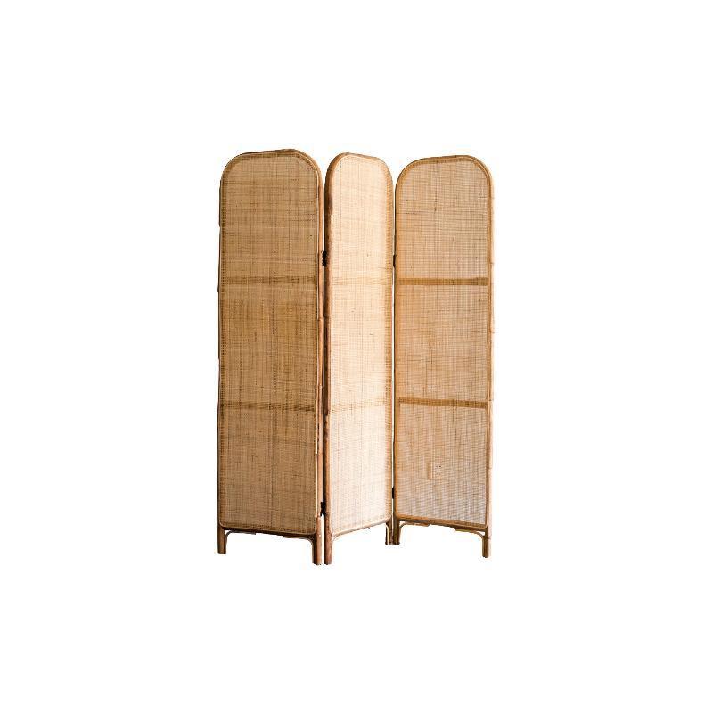 Charlesworth Rattan Room Divider/ Folding Screen, Oak-Weilai Concept-Weilai Concept
