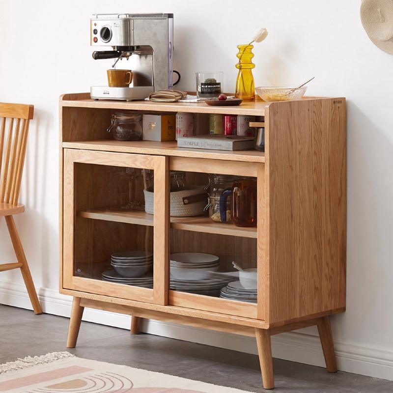 Detail view of Combi Sideboard, Oak with sideboard cream