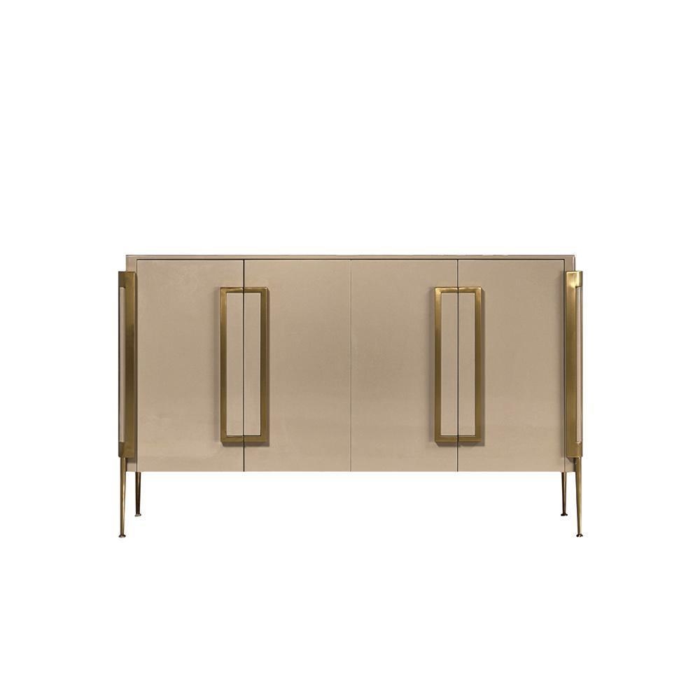 Coraline Sideboard, side view of oak effect sideboard