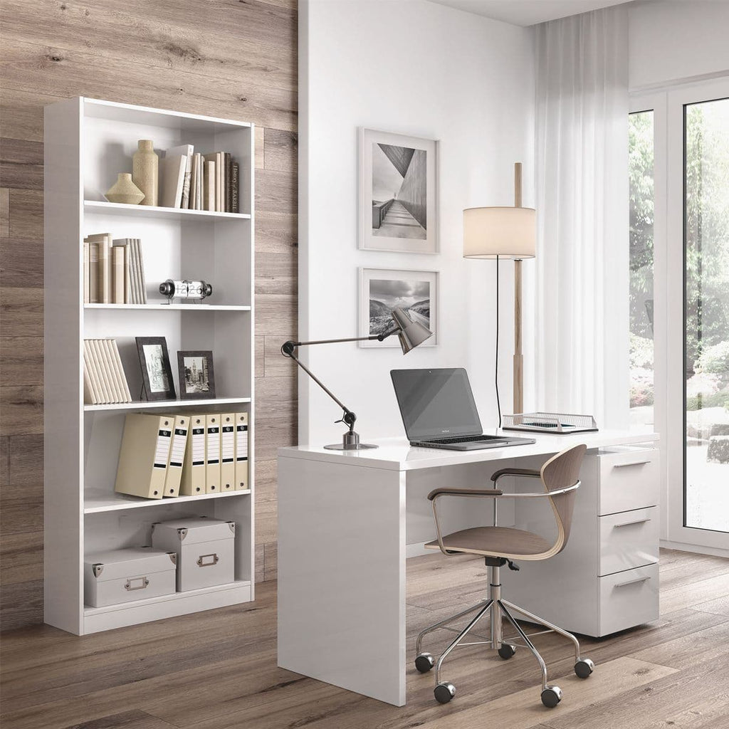 Cordoba Large Artic White Bookcase Bookshelf - 3291