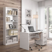 Cordoba Large Artic White Bookcase Bookshelf - 3291