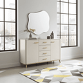Dariqon Cashmere And Oak Effect 154cm 2 Door 4 Drawer Sideboard - 11014454
