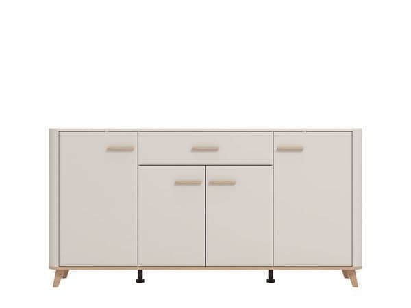 Dariqon Cashmere And Oak Effect 180cm 4 Door Sideboard - 11014491