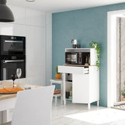 Denby White And Oak 2 Door Utility Kitchen Cupboard - 3032
