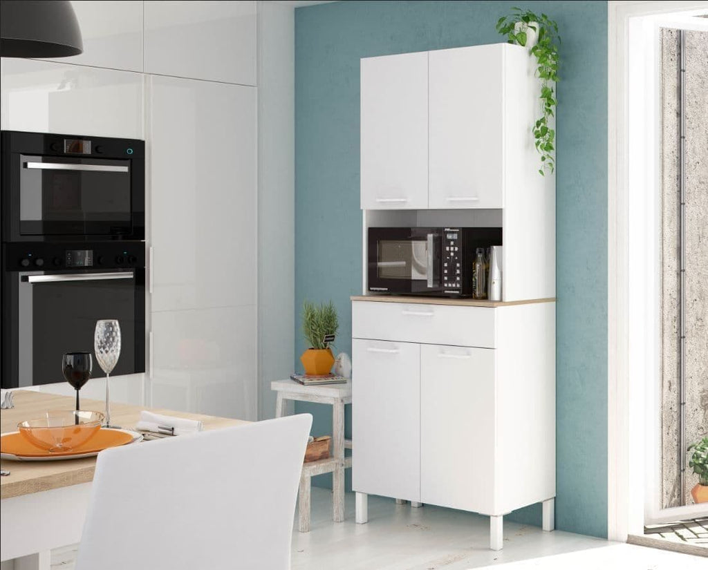 Denby White And Oak 4 Door Utility Kitchen Cupboard – 3078