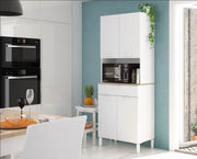 Denby White And Oak 4 Door Utility Kitchen Cupboard – 3078