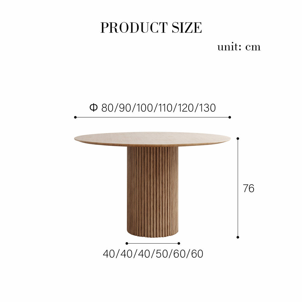 Ivar Round Dining Table, Oak Or Walnut with compact dining table
