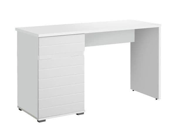 Elano White Gloss Computer Desk With Drawers - 11011771