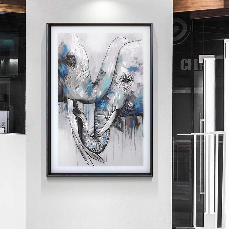 Elephant Parents Framed Wall Art Print 80*120cm-Weilai-Weilai Concept