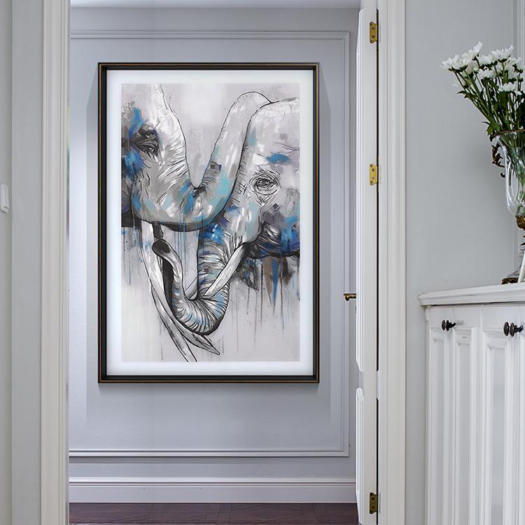 Elephant Parents Framed Wall Art Print 80*120cm-Weilai-Weilai Concept