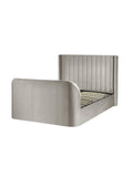 Gray upholstered TV bed Iconic abode
