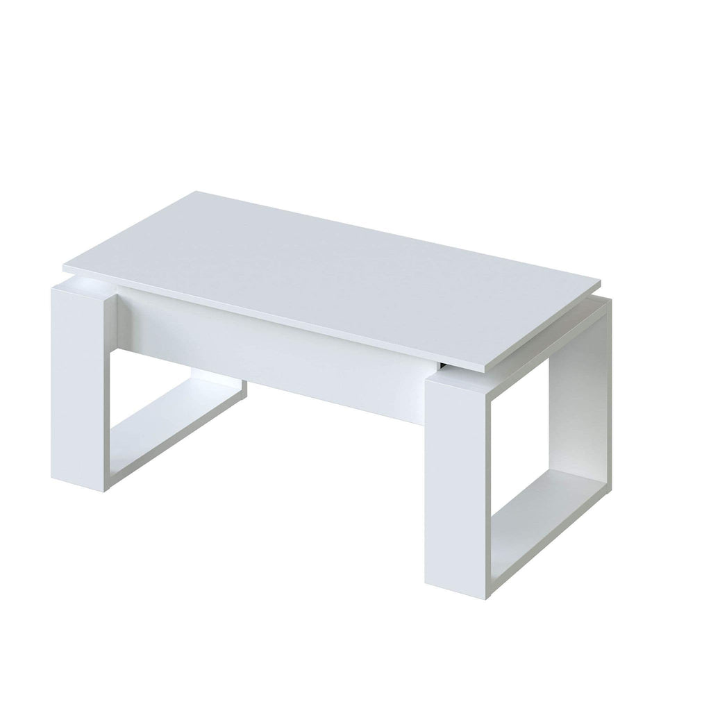 Felix White Coffee Table with Lift up Storage - 3082