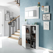 Fendi White Gloss Shoe Cabinet Hallway Unit - 2919