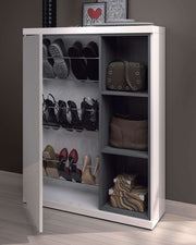 Fendi White Gloss Shoe Cabinet Hallway Unit - 2919