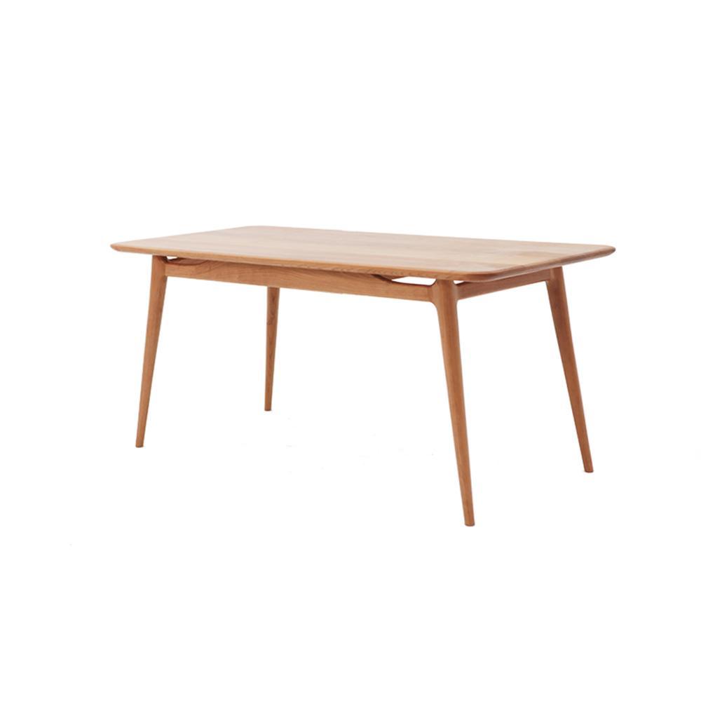 Giano Dining Table, Oak, side view