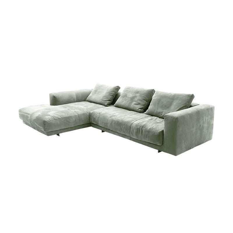 Goswell Two Seater, Three Seater Corner Sofa, Green with luxury corner sofa