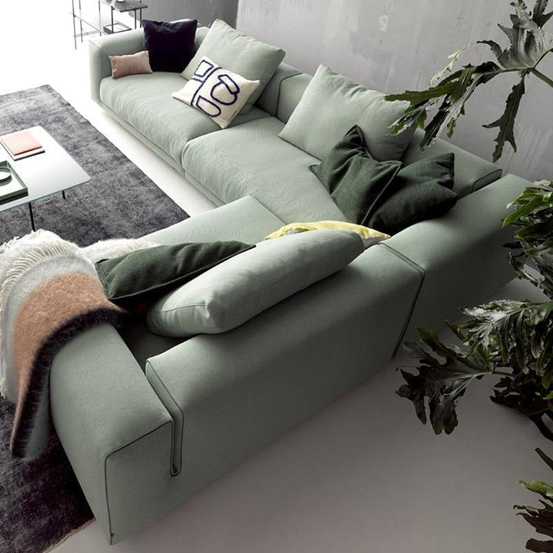 Goswell Two Seater, Three Seater Corner Sofa, Green with compact corner sofas for small rooms