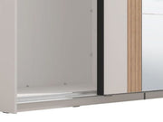 Granada Cashmere And Artisan Oak Effect Sliding Door Wardrobe 220cm - 11013694