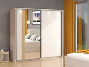 Granada Cashmere And Artisan Oak Effect Sliding Door Wardrobe 220cm - 11013694