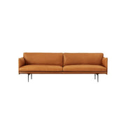 Muuto Outline Style Armchair, 2 Seater, Leather-Weilai Concept-Weilai Concept