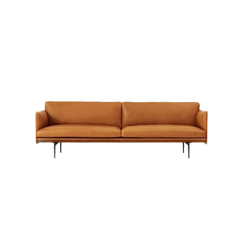 Muuto Outline Style Armchair, 2 Seater, Leather-Weilai Concept-Weilai Concept