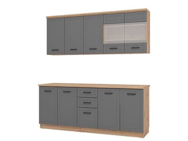 Hudson 200cm Graphite Grey Kitchen Units - 11012183