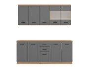 Hudson 200cm Graphite Grey Kitchen Units - 11012183