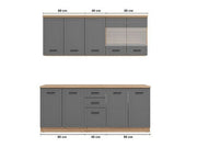 Hudson 200cm Graphite Grey Kitchen Units - 11012183