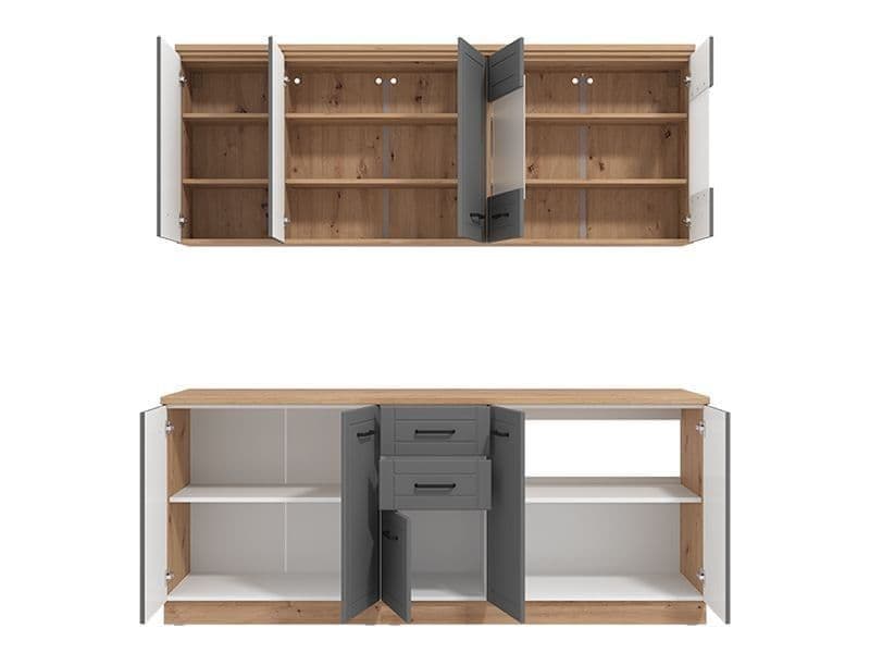 Hudson 200cm Graphite Grey Kitchen Units - 11012183