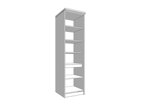 Hudson Grey And Oak Effect Tall 60cm 3 Door Kitchen Larder Unit Pantry Cupboard - 11012281