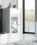 Ice White High Gloss Wide Display Unit P9RXAR22 - 2911