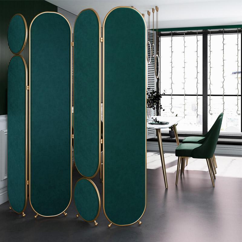 Georgia Folding Screen, Room Divider, Pink/Grey/Green/Blue-Weilai-Weilai Concept