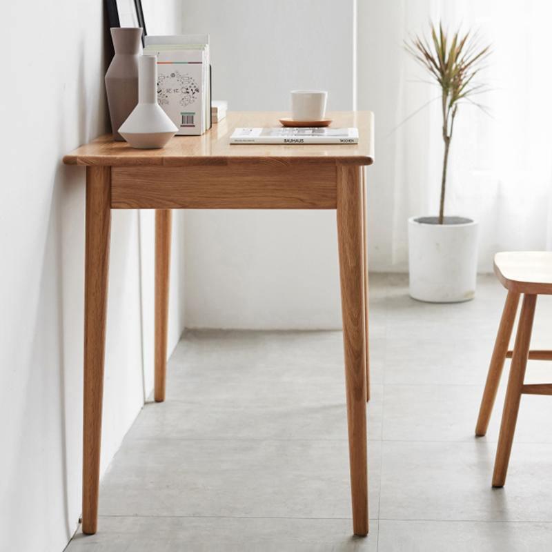 Isa Office Desk, Ash in a lifestyle setting with office swivel desk chair