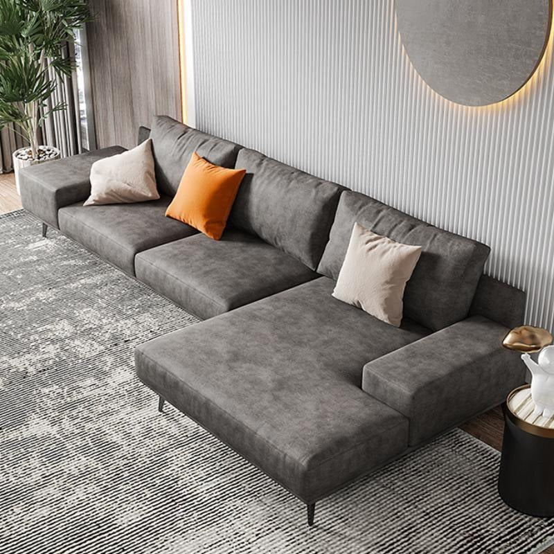 Jarrod Three Seater, Four Seater, Five Seater Corner Sofa, side view of corner fabric sofa