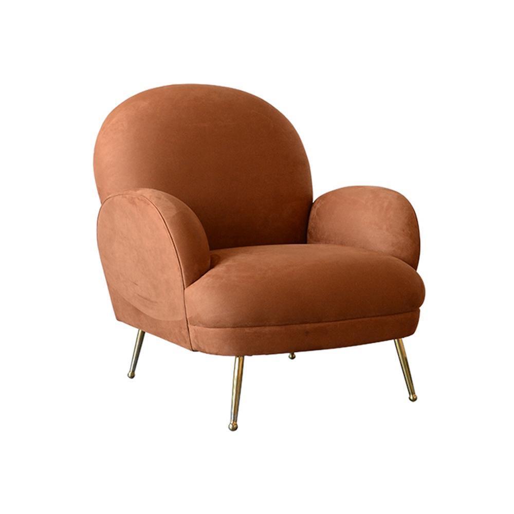 Juno Armchair, Brown Velvet-Weilai Concept-Weilai Concept