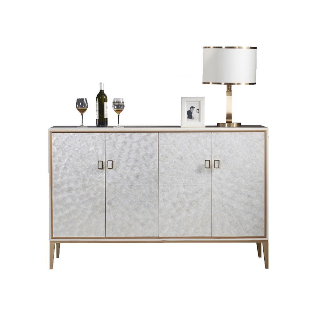 Justine Sideboard, White with narrow sideboards