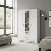 Kano White 3 Door Wardrobe - 11008714