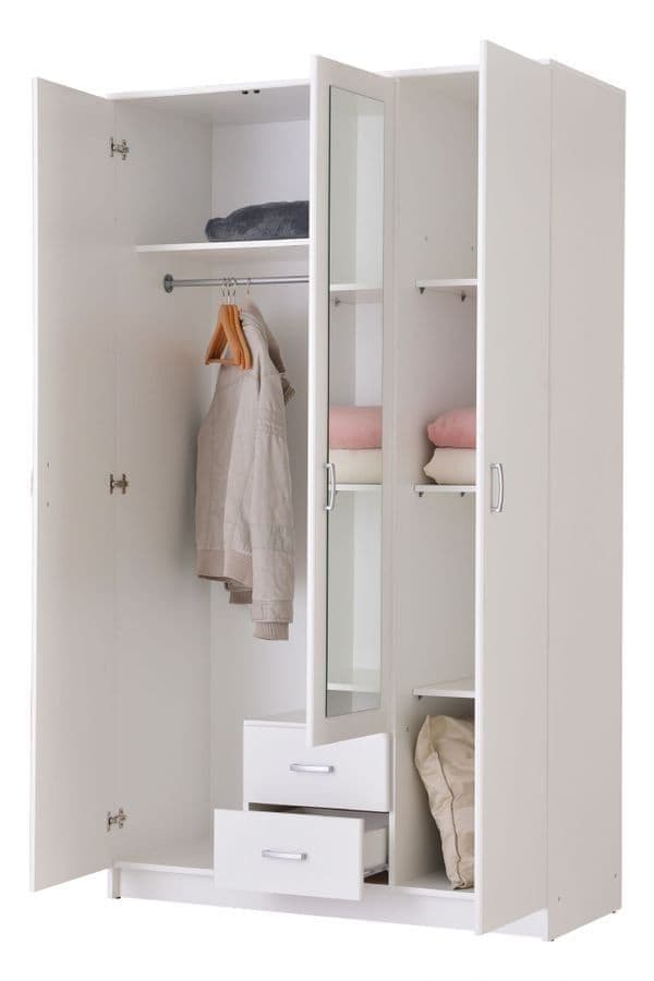 Kano White 3 Door Wardrobe - 11008714