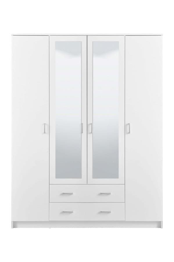 Kano White 4 Door Wardrobe - 11008721