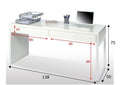 Kuba Artic White Desk With Drawers - 2489